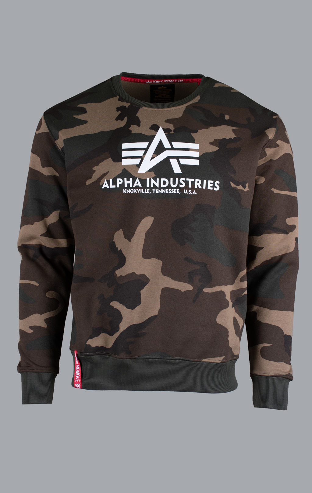 Свитшот ALPHA INDUSTRIES BASIC SWEATER camo woodland 65 