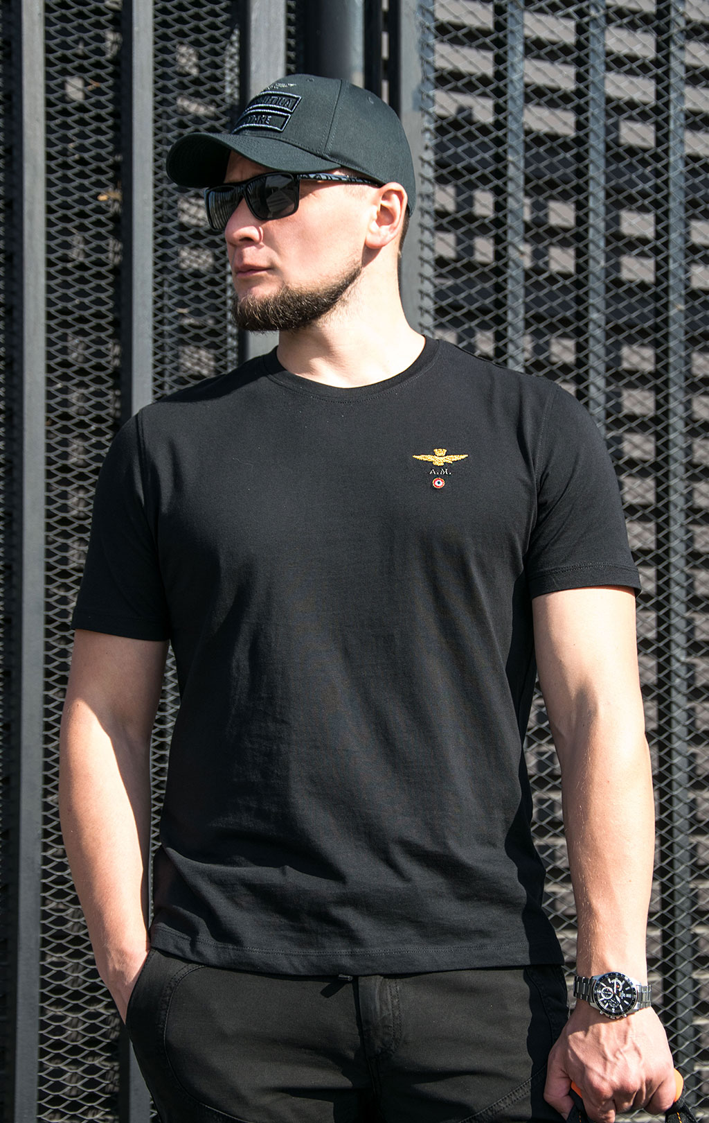 Футболка AERONAUTICA MILITARE FW 23/24/BD jet black (TS 1580) 