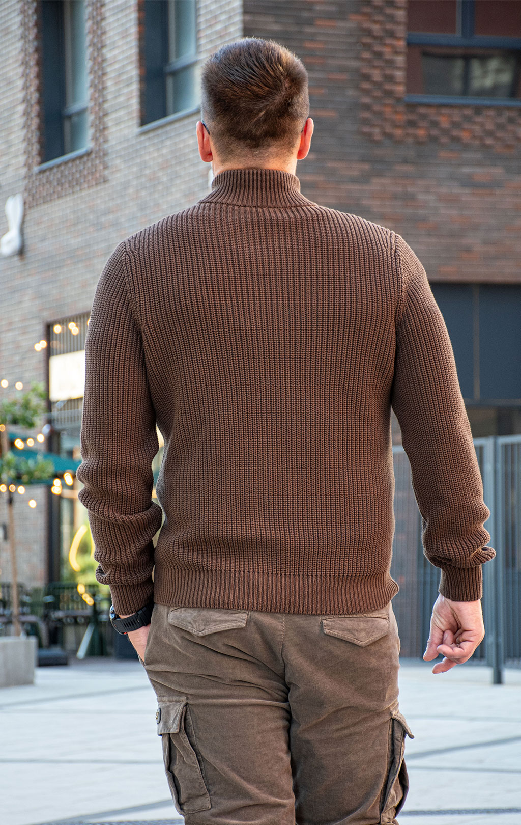 Свитер на молнии AERONAUTICA MILITARE FW 26/27/BG chestnut brown (MA 1664) 