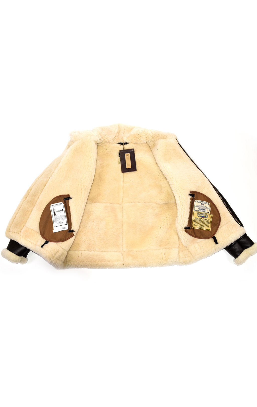 Куртка-пилот COCKPIT B-3 Hooded овчина brown (Z203615) 