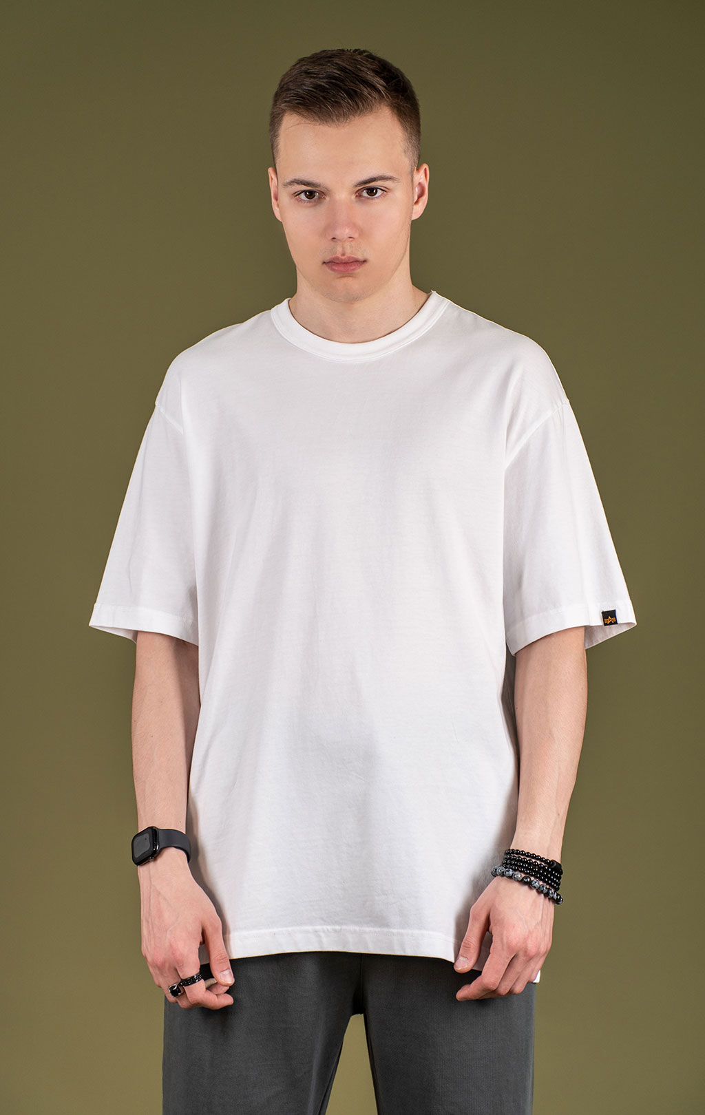 Футболка ALPHA INDUSTRIES ESSENTIAL RELAXED TEE SS 25 m white 