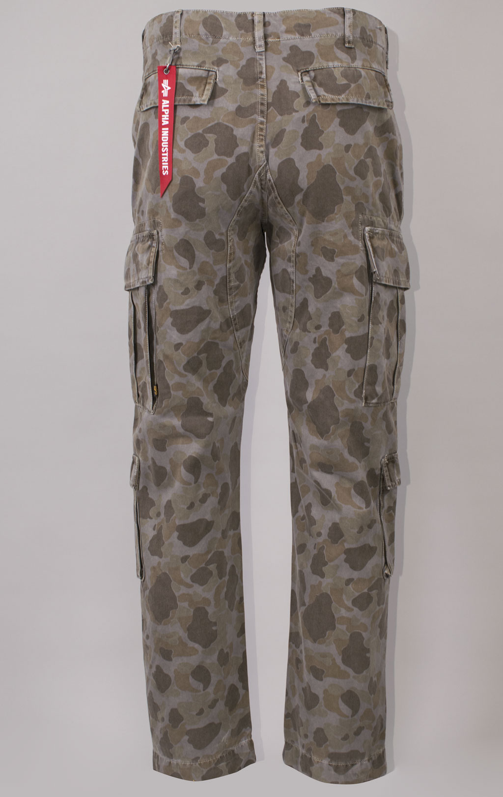 Брюки-карго ALPHA INDUSTRIES ACU BATTLEWASH PANT плотные FW 23/24 brown frogskin camo 
