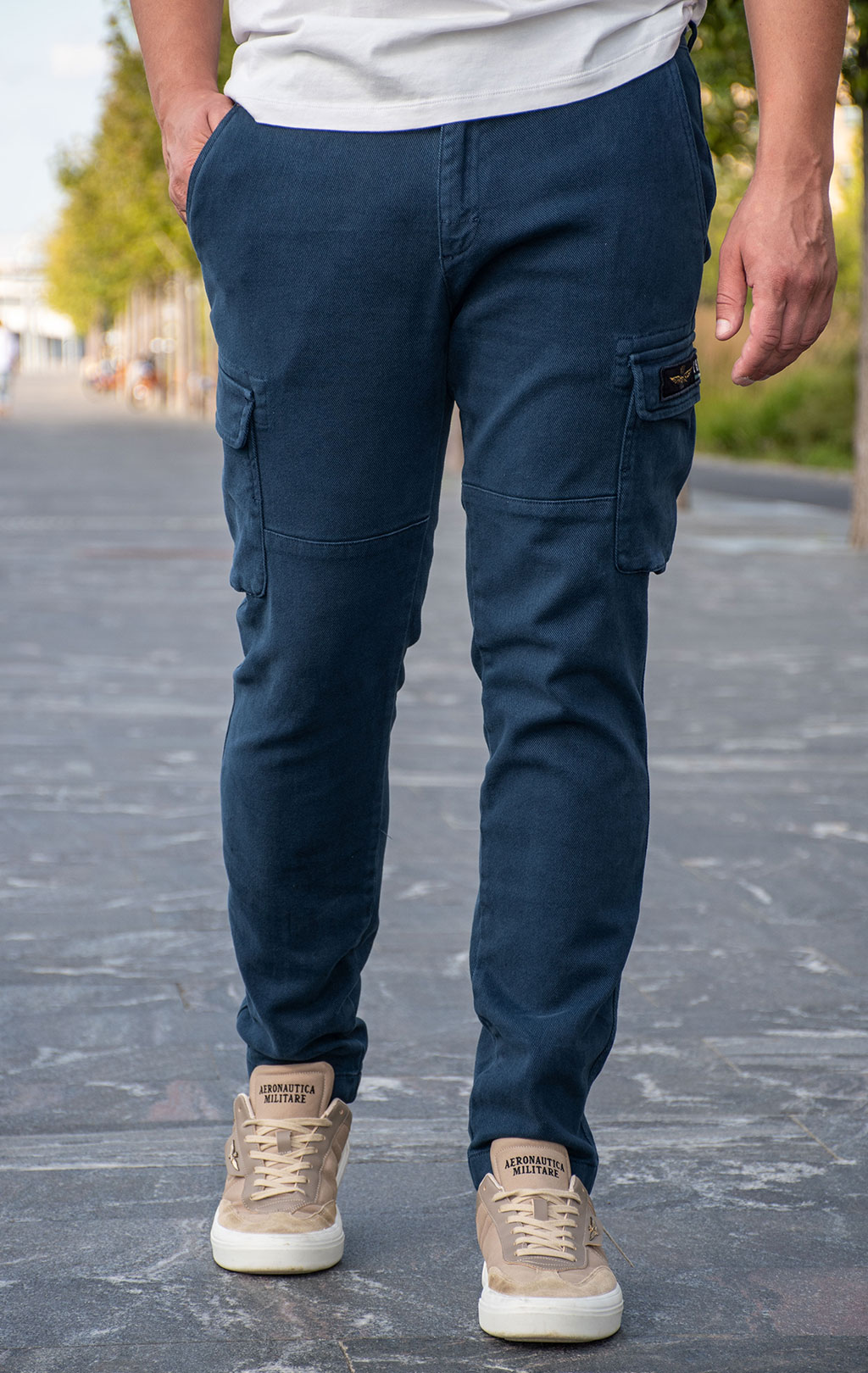 Брюки-карго AERONAUTICA MILITARE плотные FW 24/25/TR dark blue (PA 1613) 