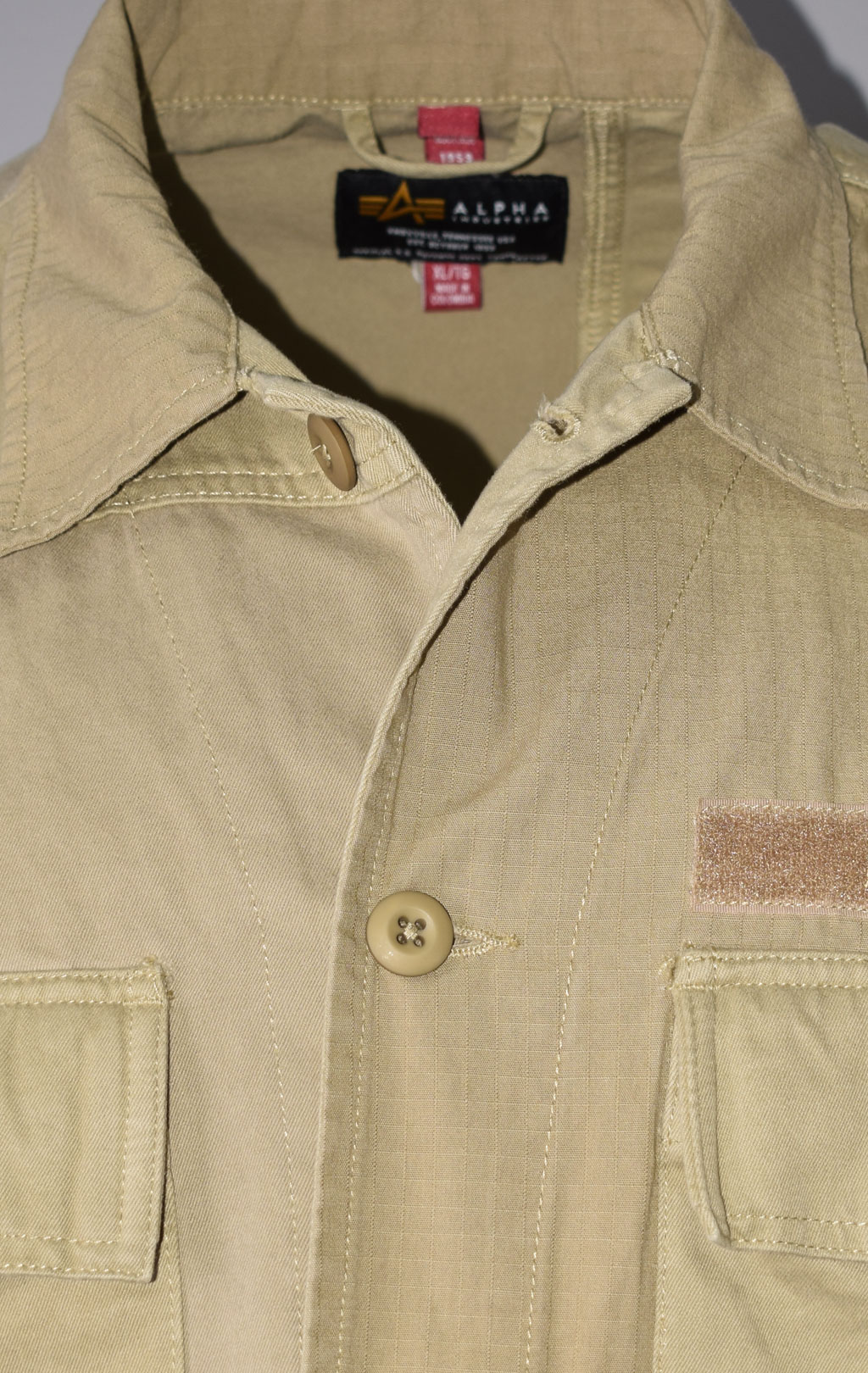 Ветровка ALPHA INDUSTRIES MIXED MEDIA SHIRT JACKET SS 23 m vintage khaki 