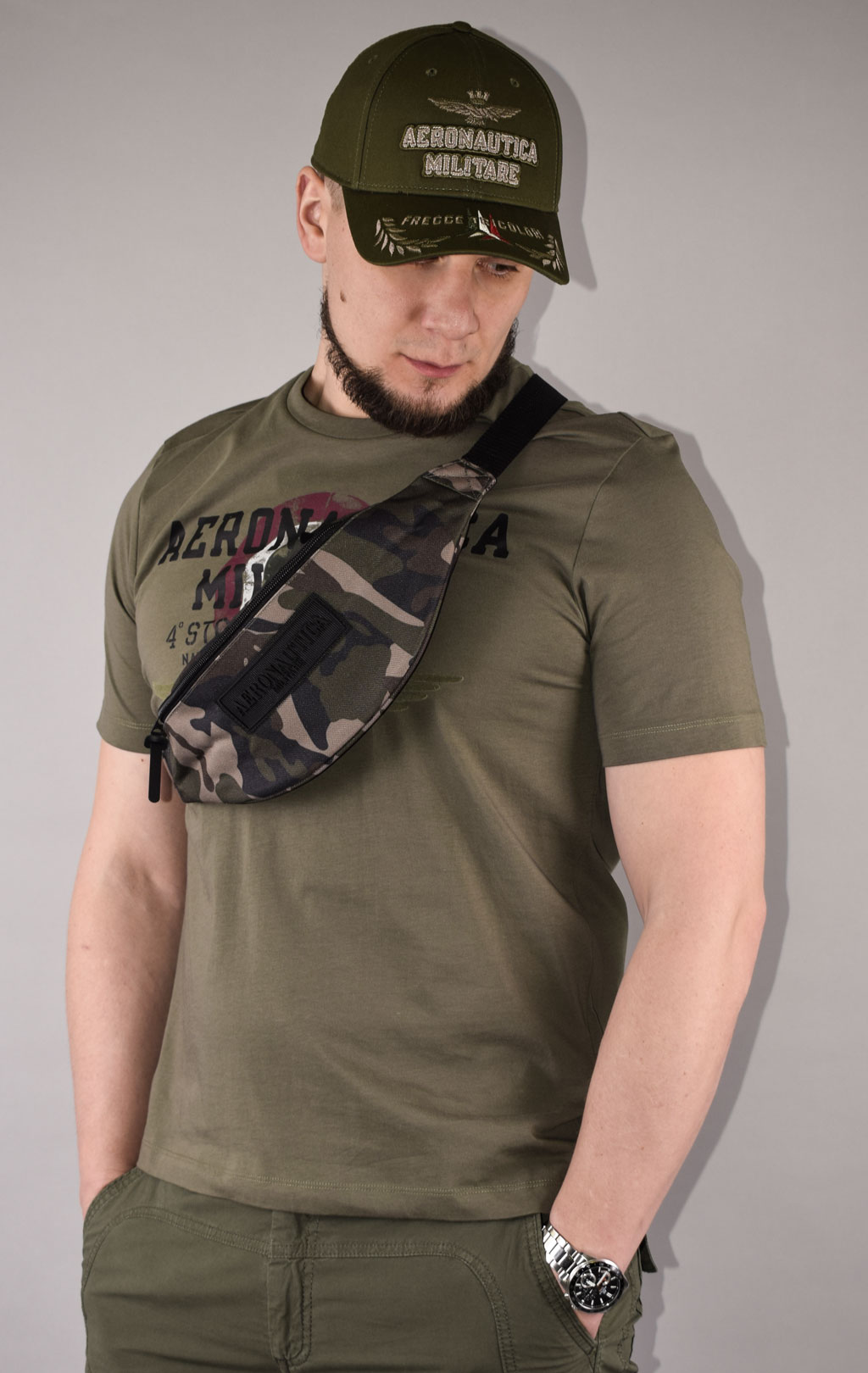 AERONAUTICA MILITARE BUM BAG SS 22 CN camouflage BO 1078 ForceAge