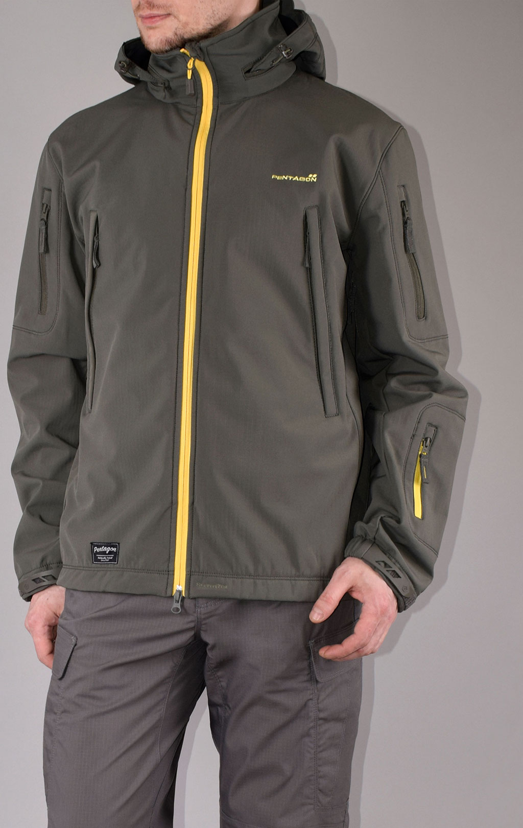 Куртка тактическая softshell Pentagon мембрана ARTAXES ESCAPE Soft Shell grindle green 06G 08035 