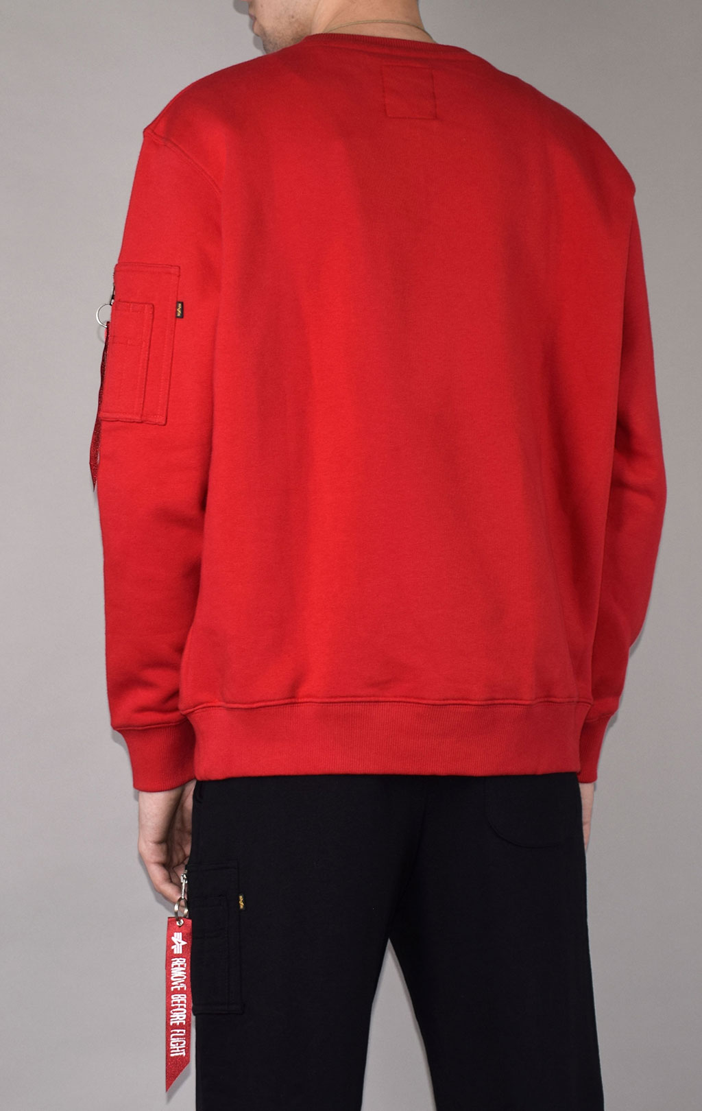 Свитшот ALPHA INDUSTRIES NASA reflective speed red 