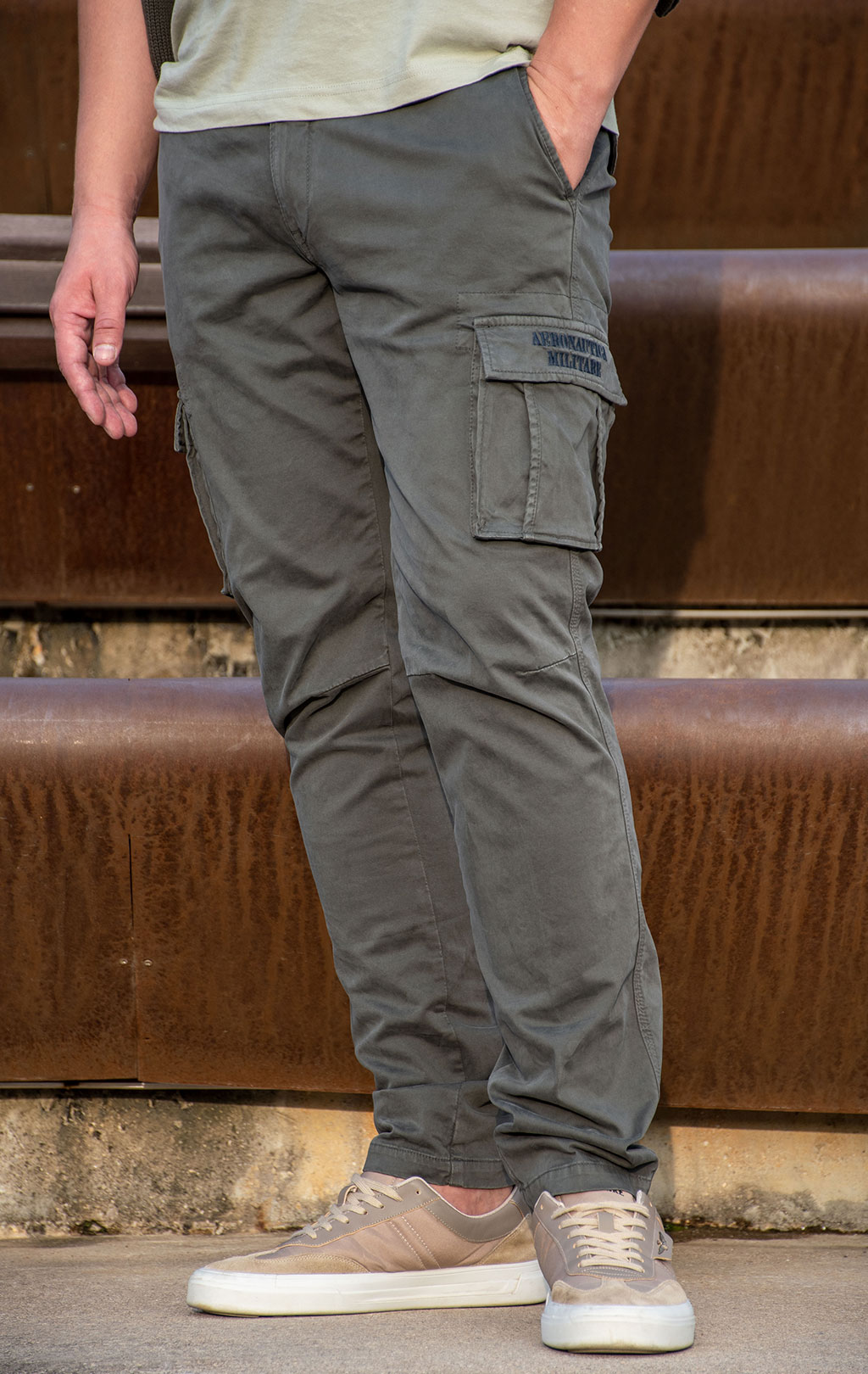 Брюки-карго AERONAUTICA MILITARE плотные FW 24/25/AL dark musk (PA 1329) 