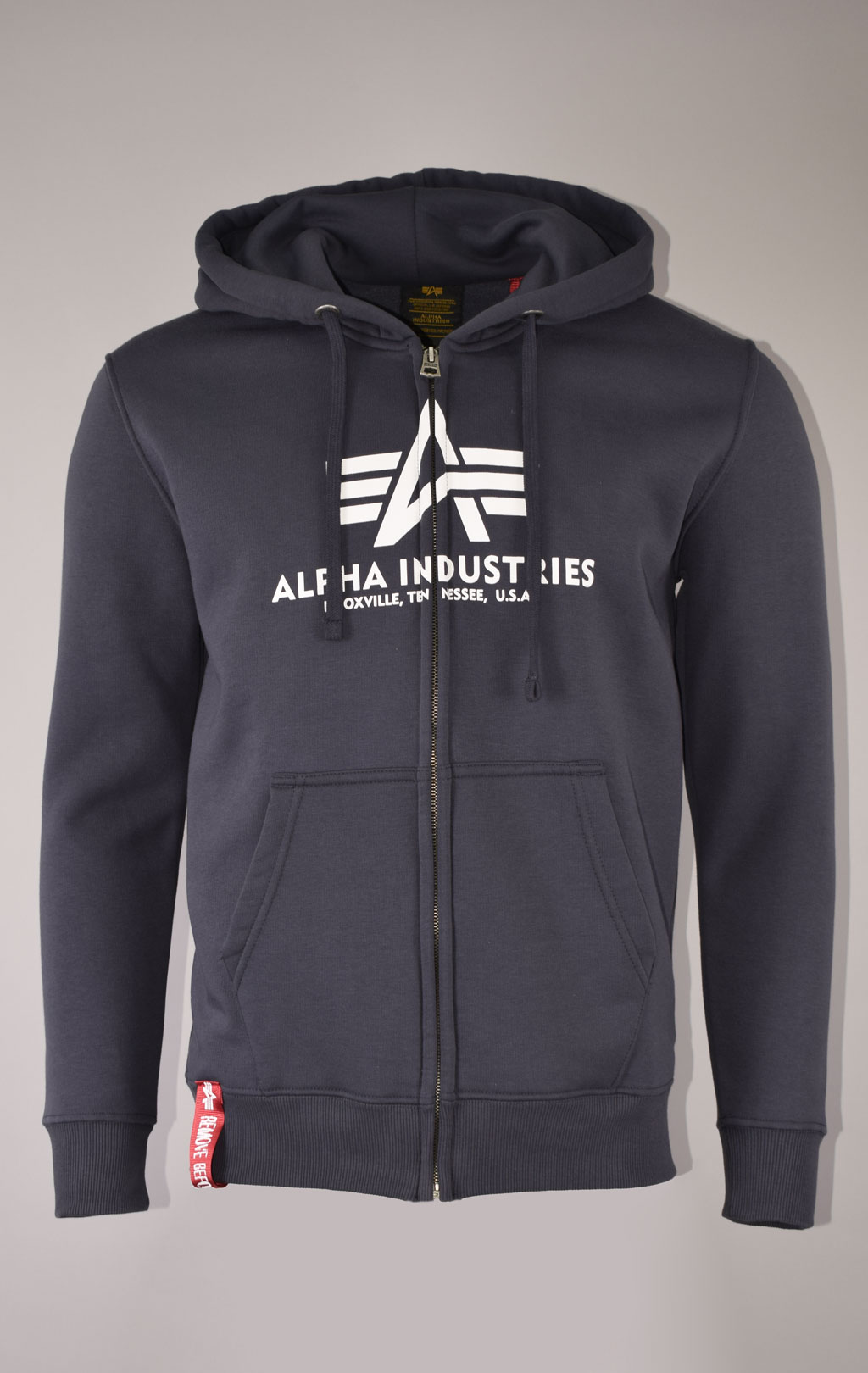 Толстовка ALPHA INDUSTRIES BASIC ZIP HOODY navy 