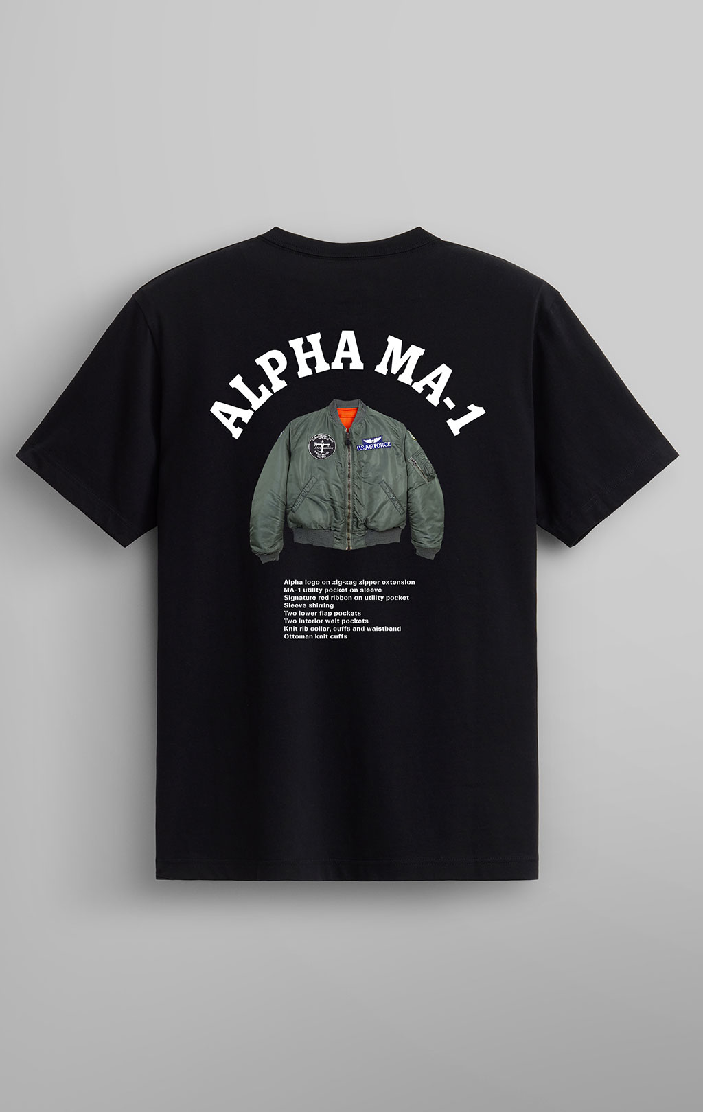 Футболка ALPHA INDUSTRIES ALPHA MA-1 TEE SS 24 black 