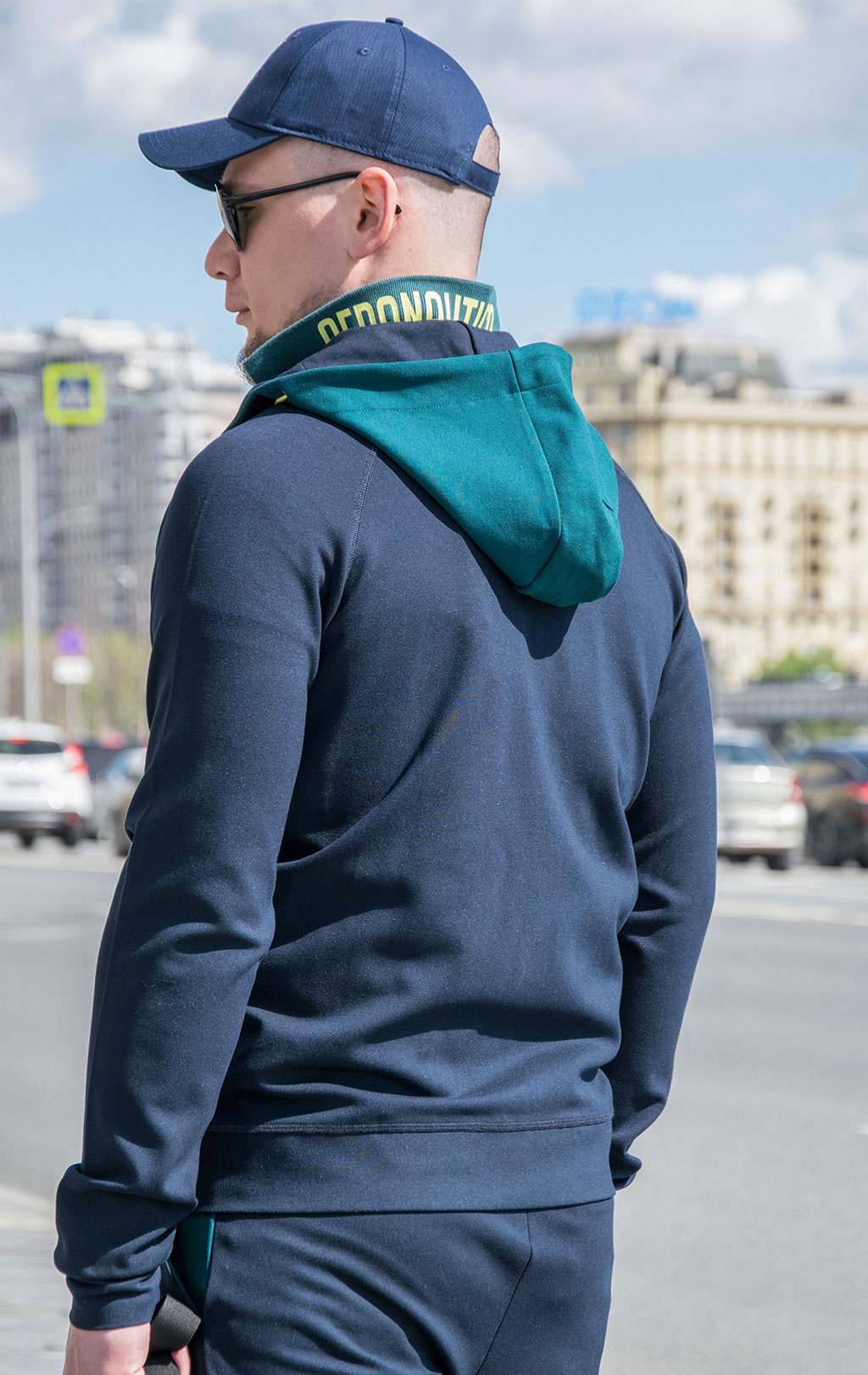 Толстовка с капюшоном AERONAUTICA MILITARE big size SS 22/TR dark navy (FE 1657) 