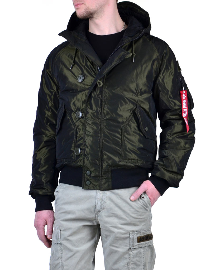 Аляска короткая ALPHA INDUSTRIES HUNTER II dark green 