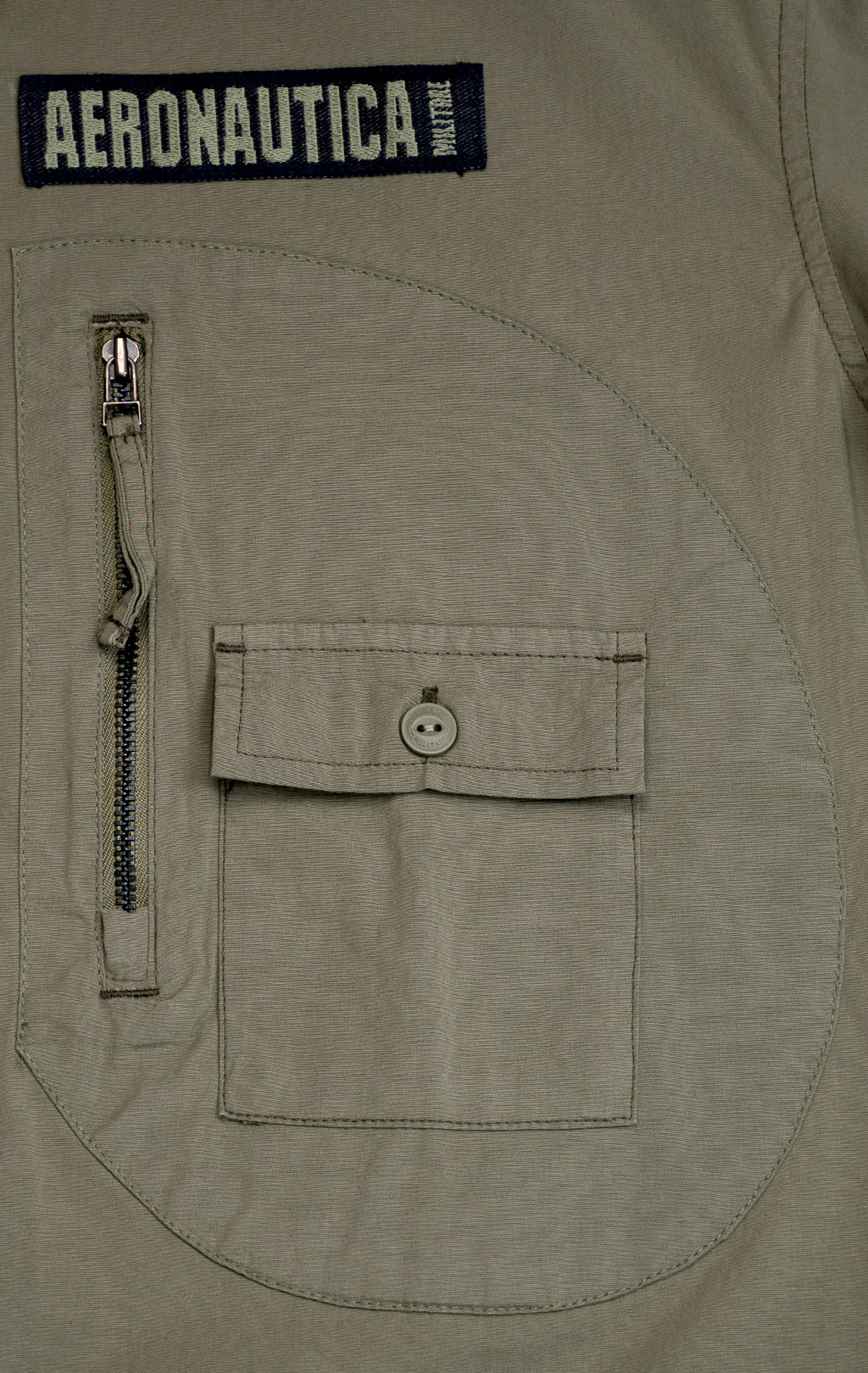 Рубашка AERONAUTICA MILITARE короткий рукав SS 26/IN lichen green (CA 1324) 