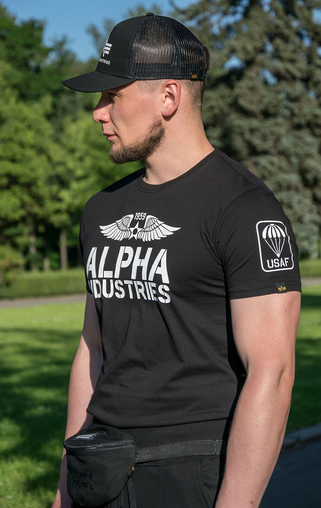 Футболка ALPHA INDUSTRIES REBEL T black 