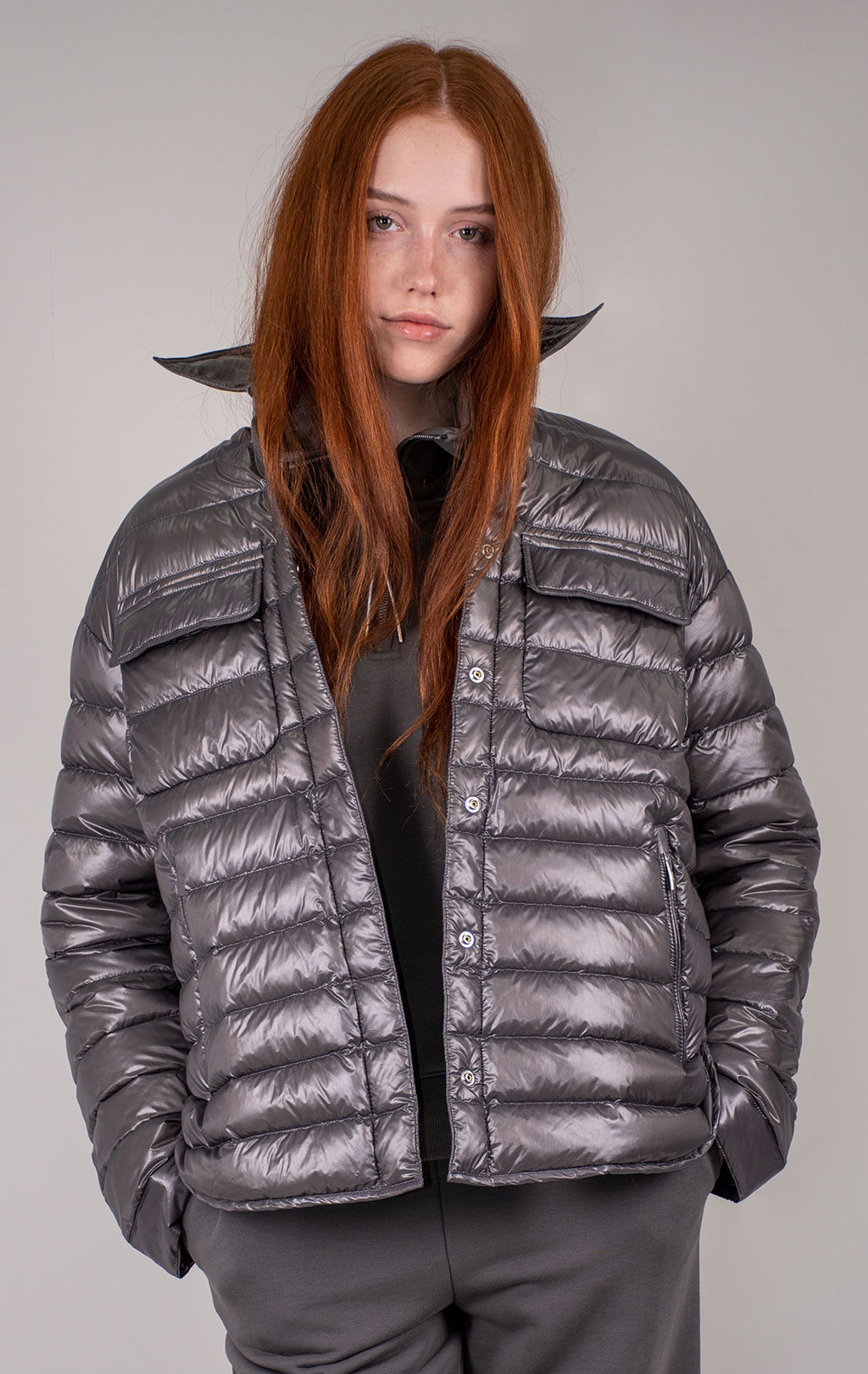 Женская куртка-пуховик лёгкая PARAJUMPERS PETRONEL SS 24 rock 
