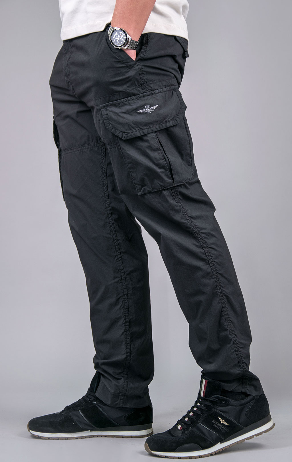 Брюки-карго AERONAUTICA MILITARE SS 24/AL anthracite grey (PA 1578) 