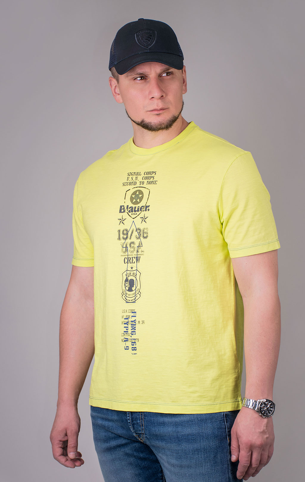 Футболка BLAUER SS 24 yellow (HO2349) 