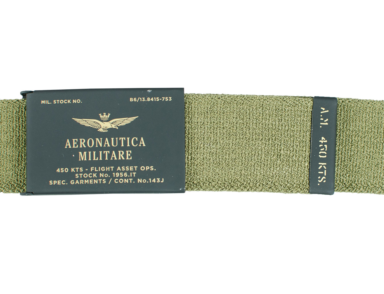 Ремень эластичный AERONAUTICA MILITARE verde militare (CI 217) 