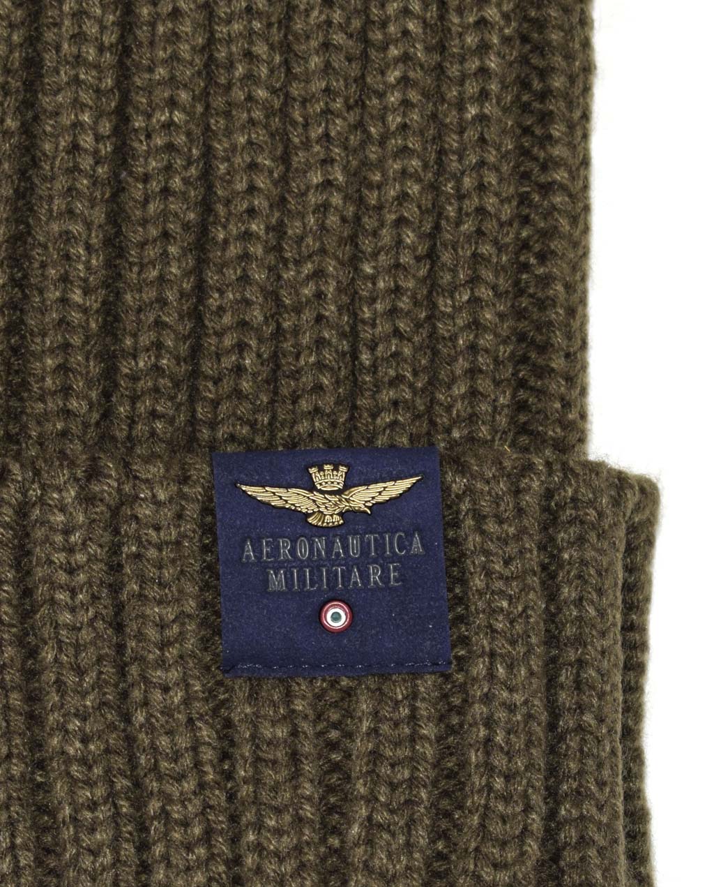 Шапка вязаная AERONAUTICA MILITARE FW 20/21/CN verde marcio (CU 006) 