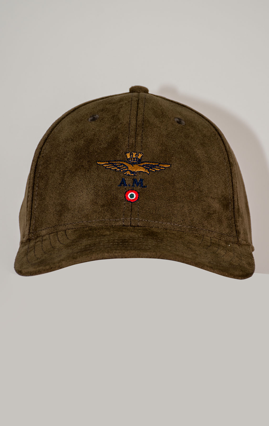 Бейсболка AERONAUTICA MILITARE искусственная замша FW 25/26/CN dark brown (HA 1229) 