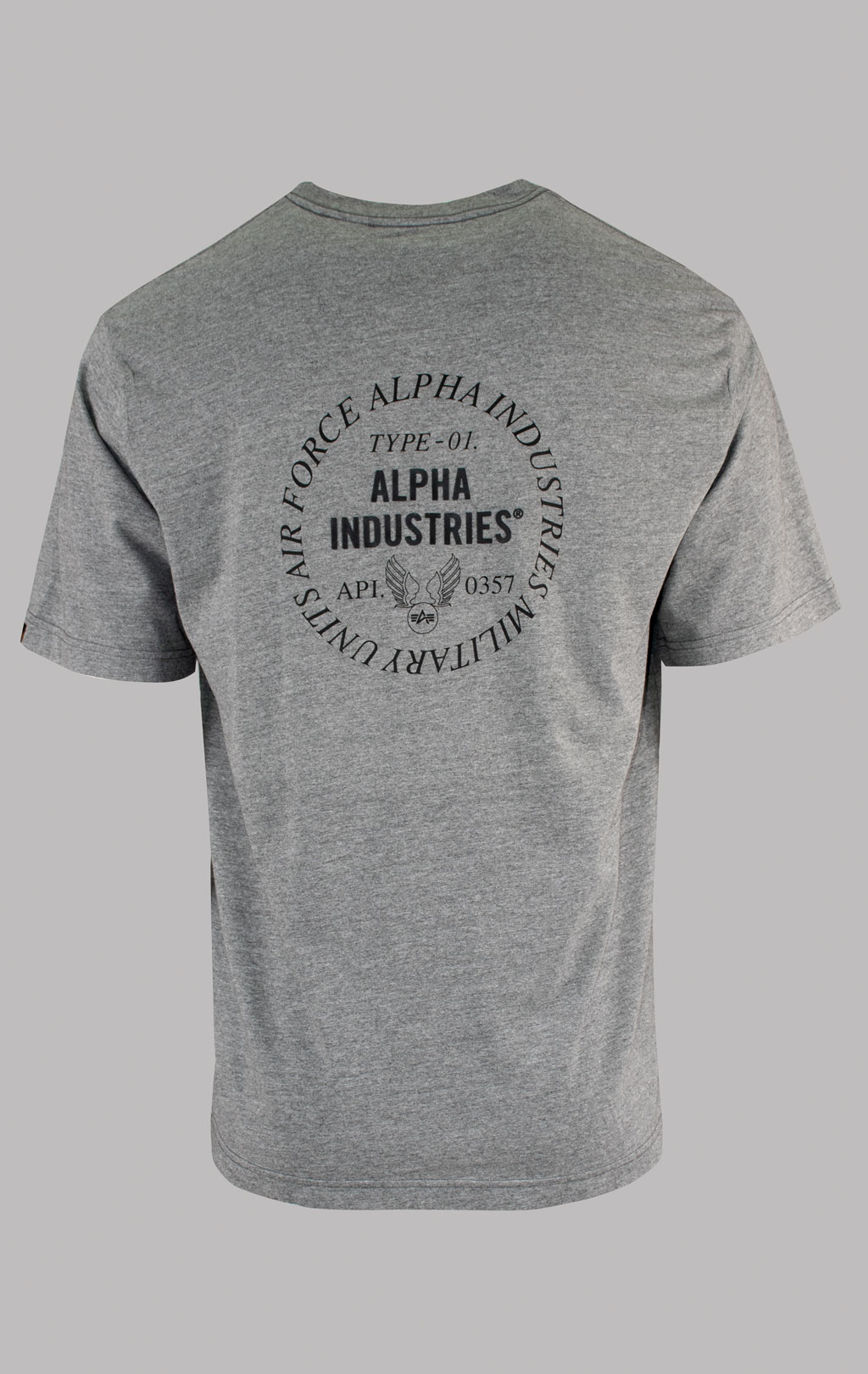 Футболка ALPHA INDUSTRIES UNFRM TYPE-01 TEE SS 25 m medium charcoal heather 