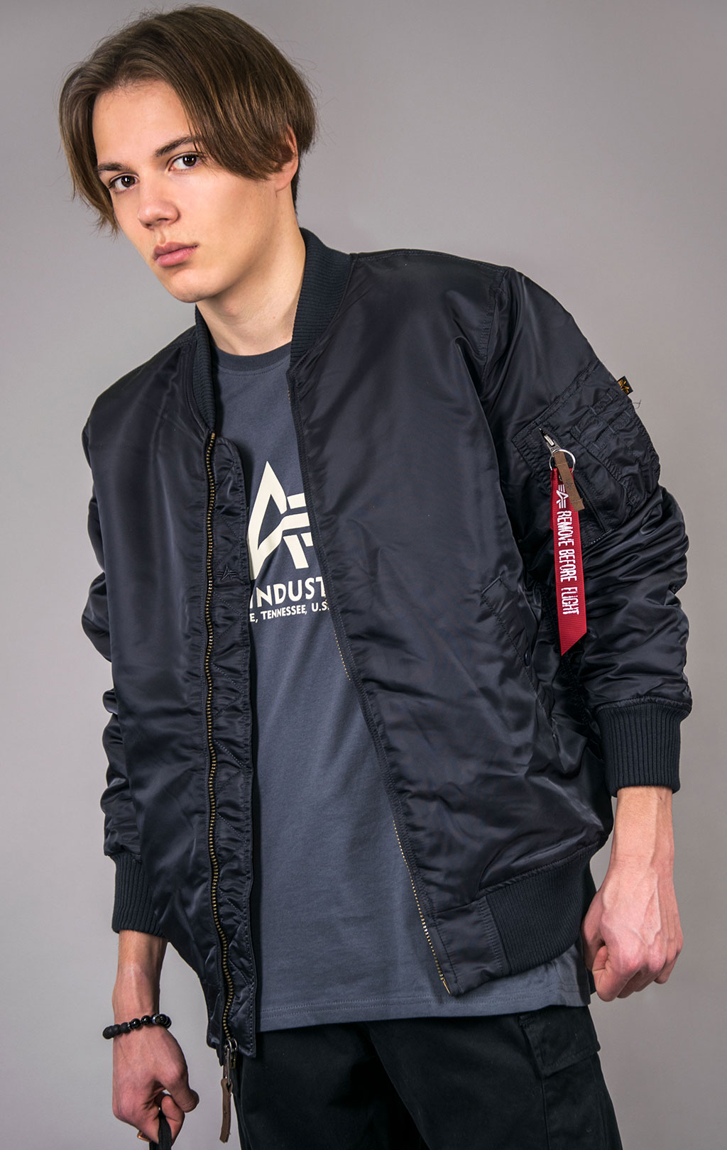 Бомбер ALPHA INDUSTRIES VF 59 LONG MA-1 rep. blue 