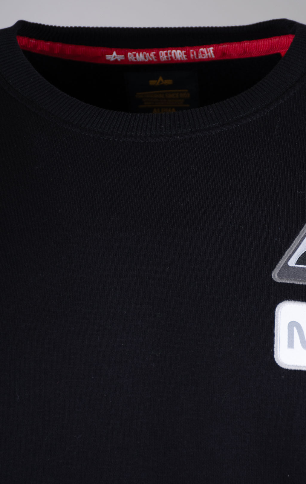 Свитшот ALPHA INDUSTRIES NASA SPACE CAMP SWEATER black 