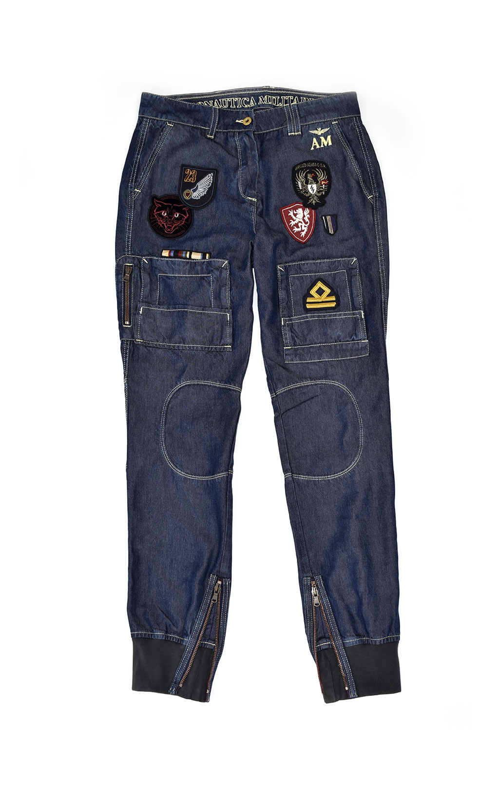 Женские брюки-карго AERONAUTICA MILITARE SS 21/AL jeans medio (PA 1447) 