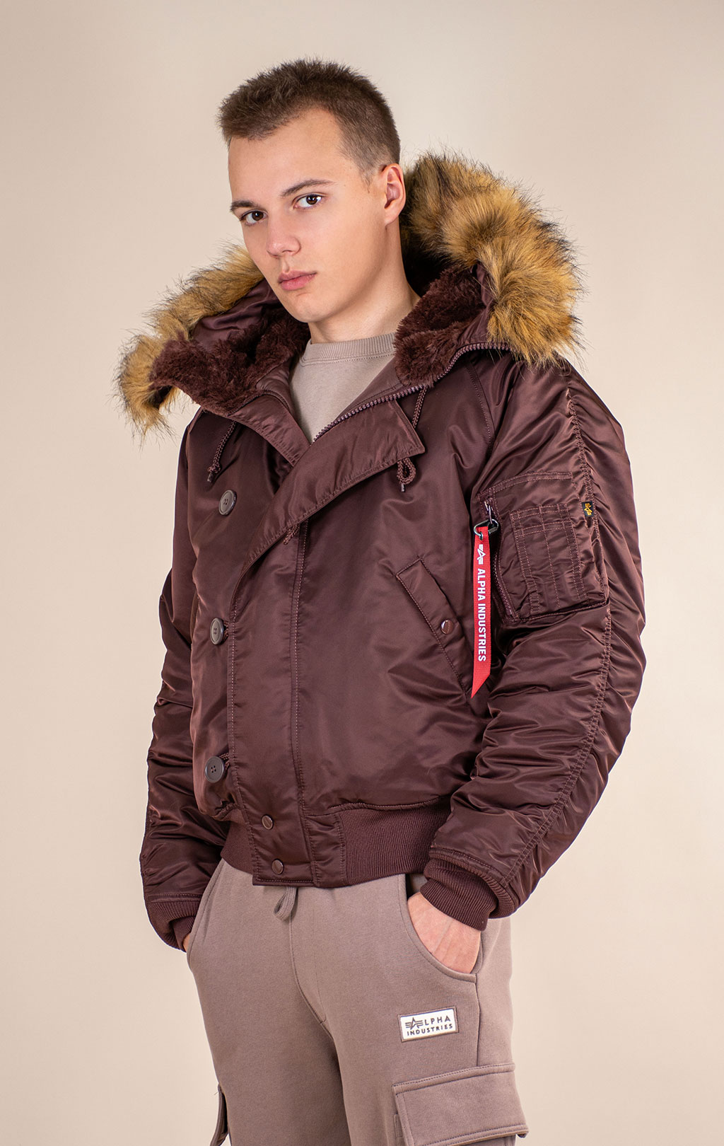 Аляска короткая ALPHA INDUSTRIES N-2B HERITAGE FIT PARKA FW 26/27 cocoa 