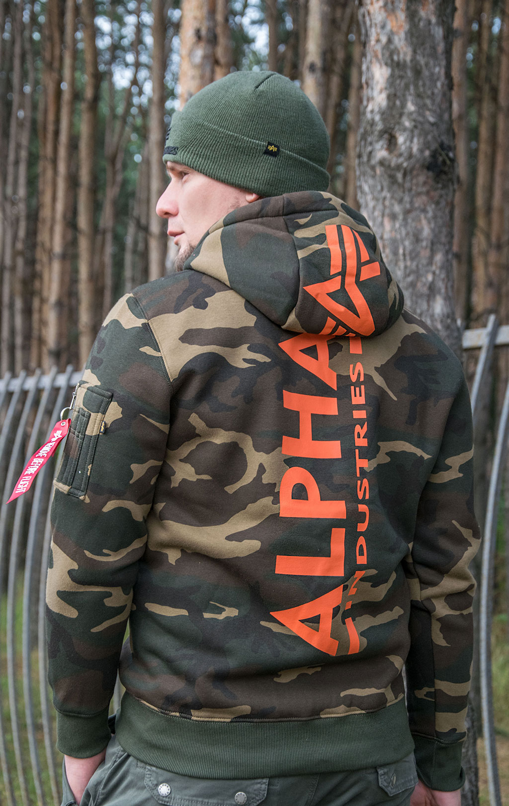 Толстовка ALPHA INDUSTRIES BACK PRINT HOODY CAMO camo woodland 65 