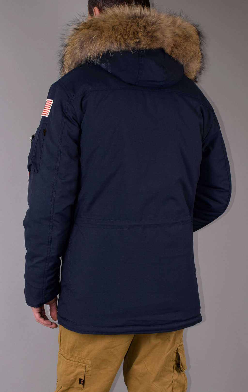 Аляска ALPHA INDUSTRIES POLAR big size натур. мех rep. blue 