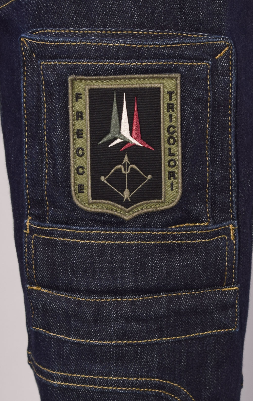 Джинсы-карго AERONAUTICA MILITARE ANTI-G big size плотные FW 23/24/AL dark denim wash (PA 939) 