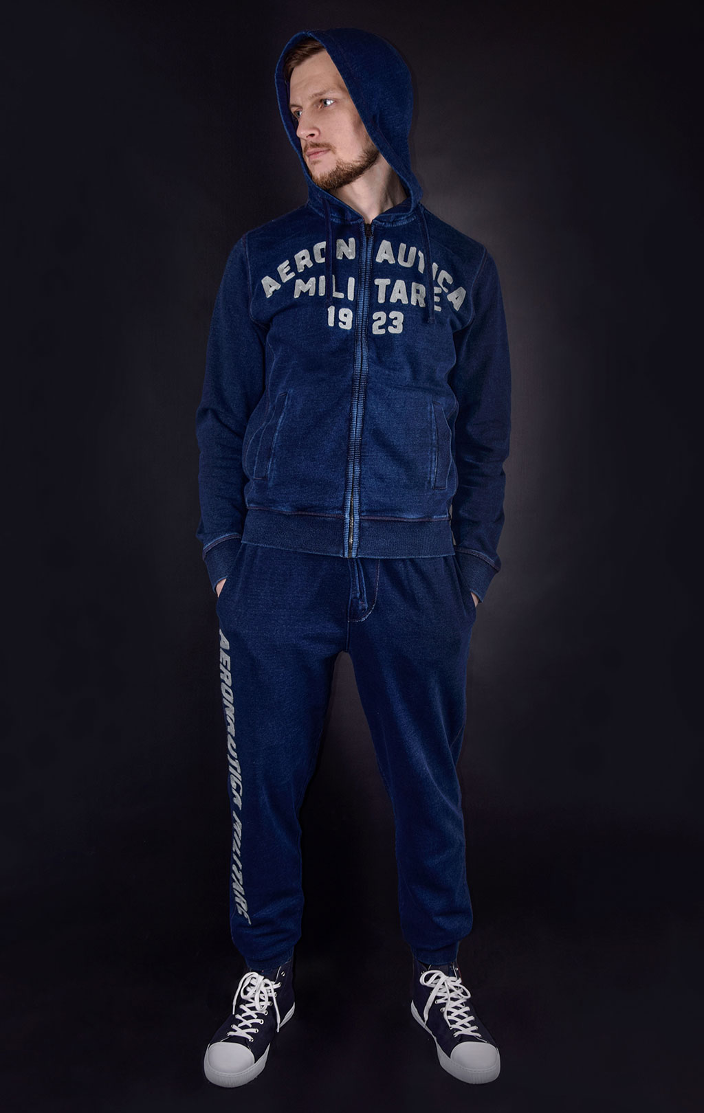 Брюки спортивные AERONAUTICA MILITARE SS19 indigo (PF 718) 