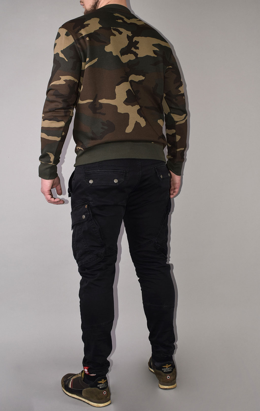 Свитшот ALPHA INDUSTRIES BASIC SWEATER camo woodland 65 