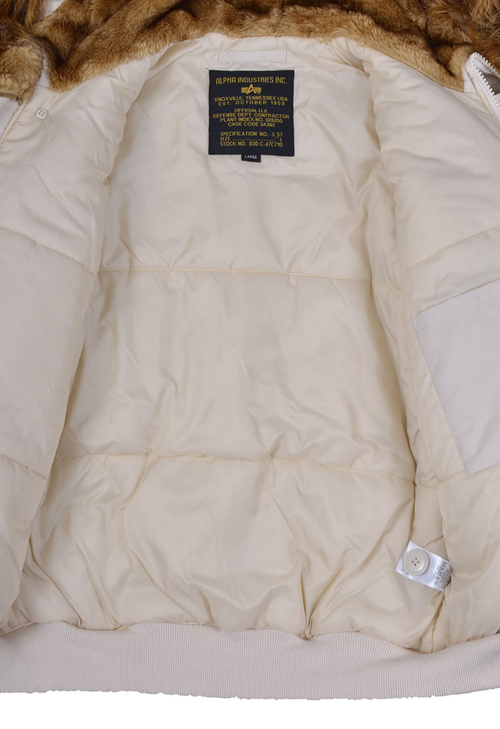 Аляска короткая ALPHA INDUSTRIES POLAR SV white off 