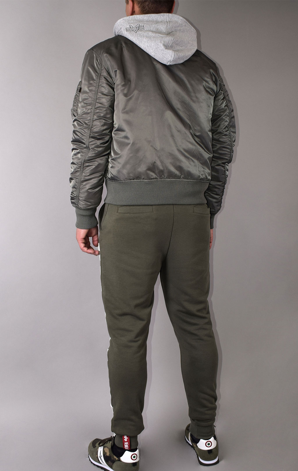 Куртка-бомбер лётная ALPHA INDUSTRIES D-Tec big size MA-1 vintage green 