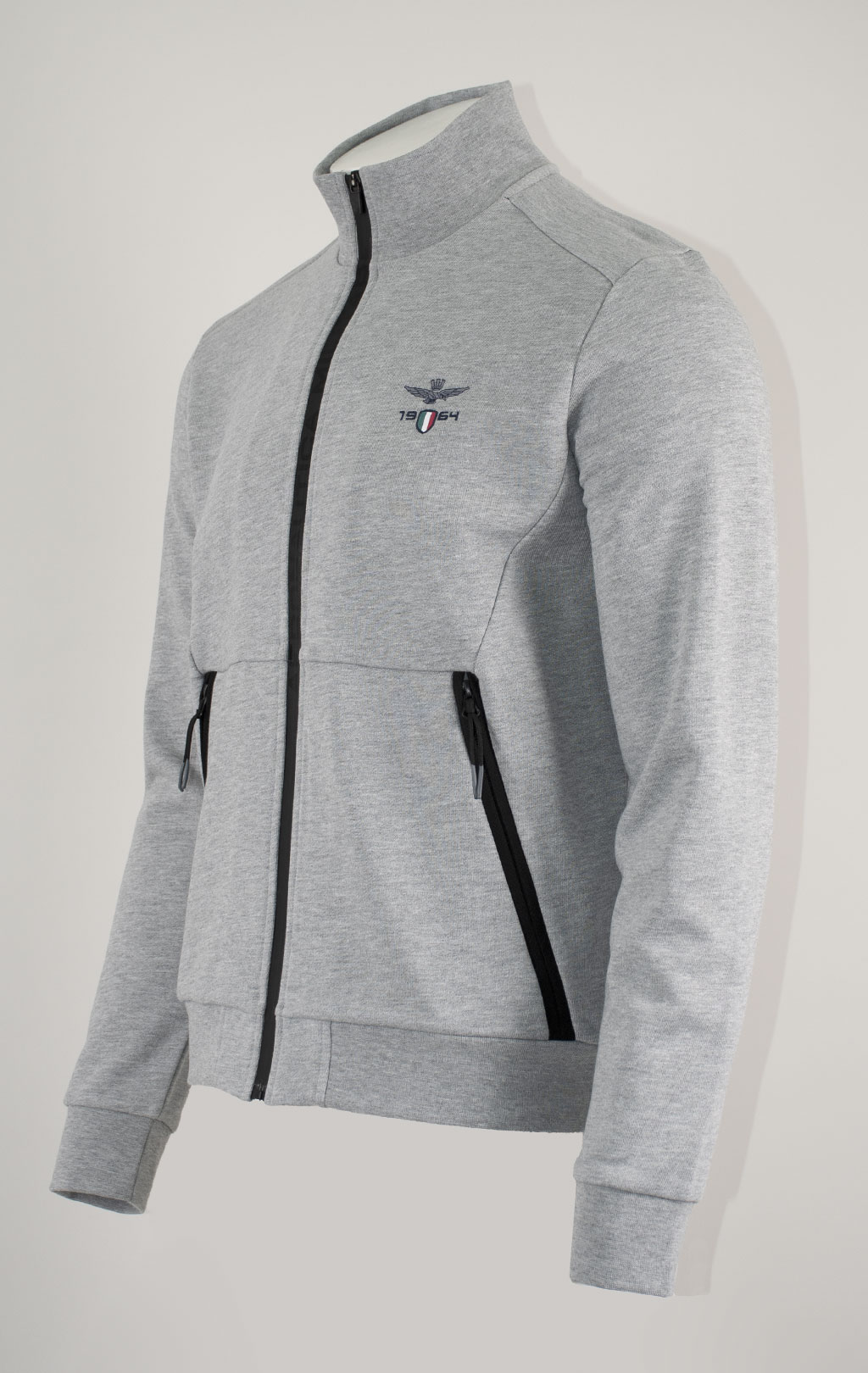 Олимпийка AERONAUTICA MILITARE SS 25 m/TR grigio melange (FE 1986) 