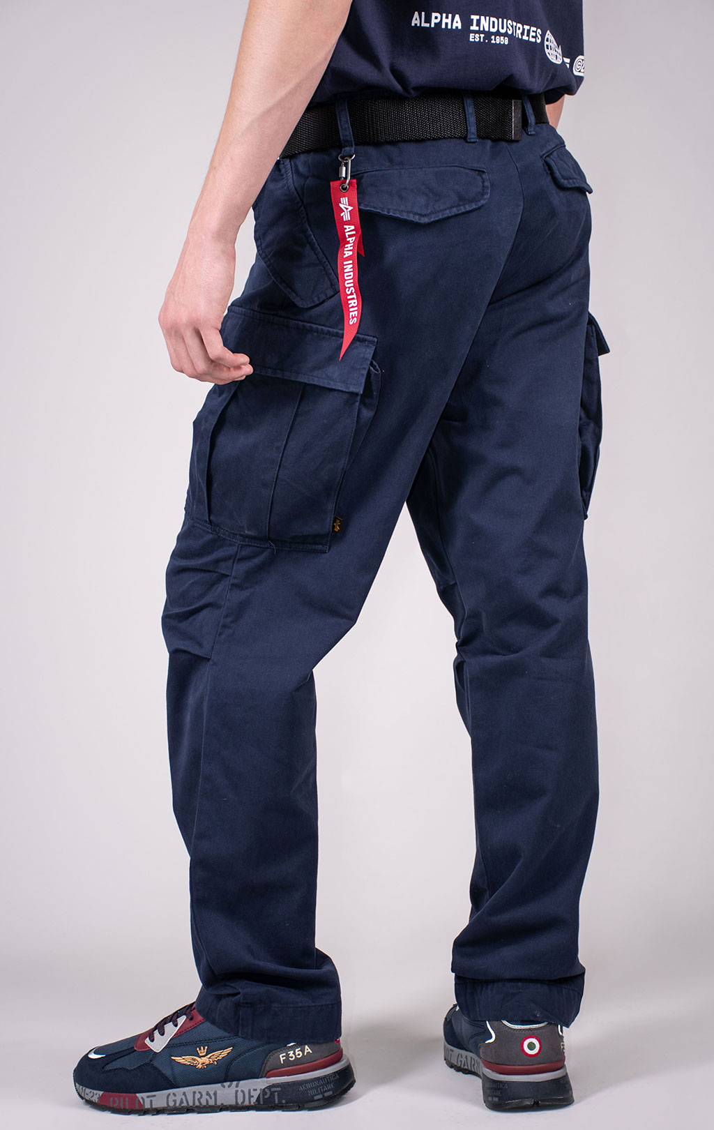 Брюки-карго парашюты ALPHA INDUSTRIES M-65 PANT плотные FW 24/25 replica blue 
