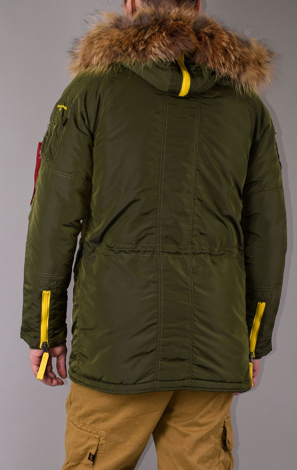 Аляска ALPHA INDUSTRIES PPS big size N-3B натур. мех dark green 