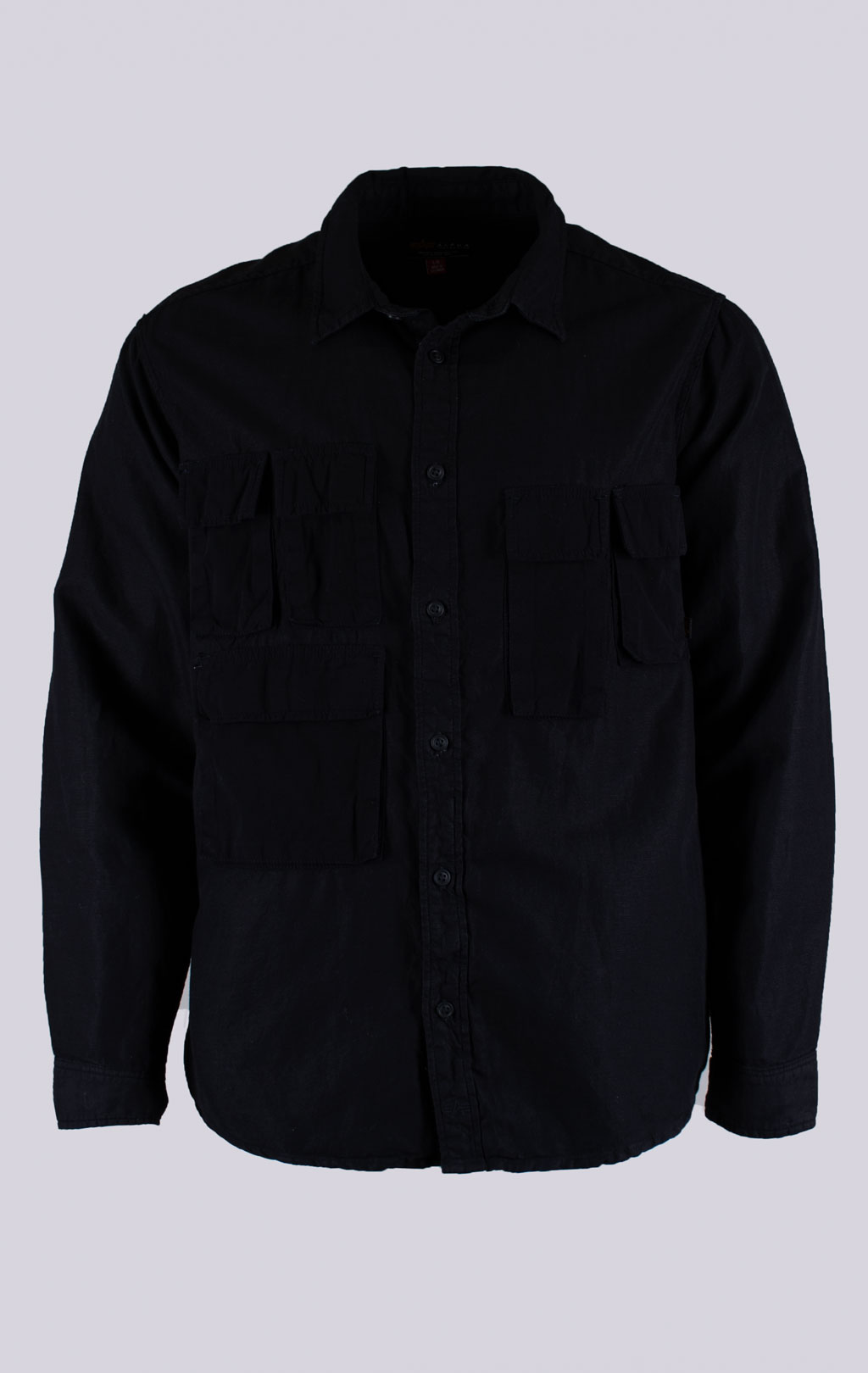 Рубашка ALPHA INDUSTRIES LONG SLEEVE MULTI POCKET SHIRT SS 24 m black 