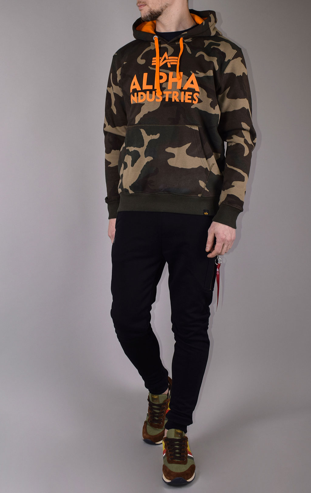 Толстовка ALPHA INDUSTRIES FOAM PRINT HOODY camo woodland 65 