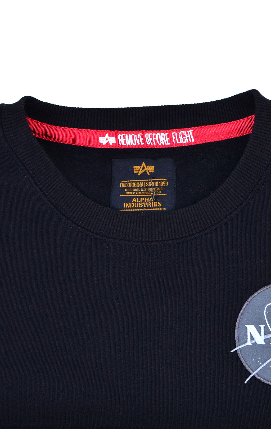 Свитшот ALPHA INDUSTRIES NASA Inlay black 