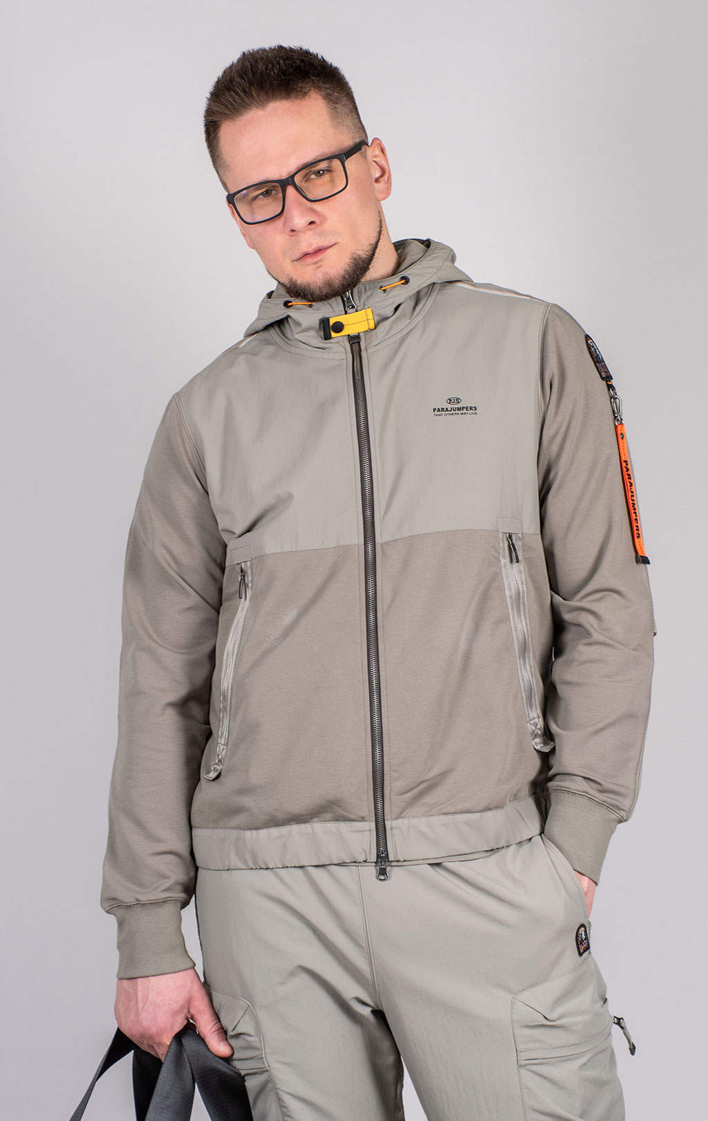 Толстовка с капюшоном PARAJUMPERS TRIDENT на молнии SS 25 m nowhere 