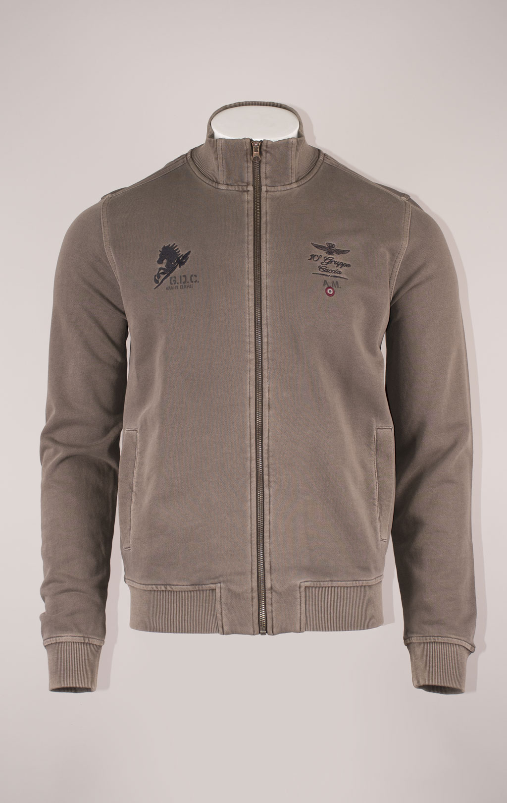 Олимпийка AERONAUTICA MILITARE FW 24/25/TR dark musk washed (FE 1941) 