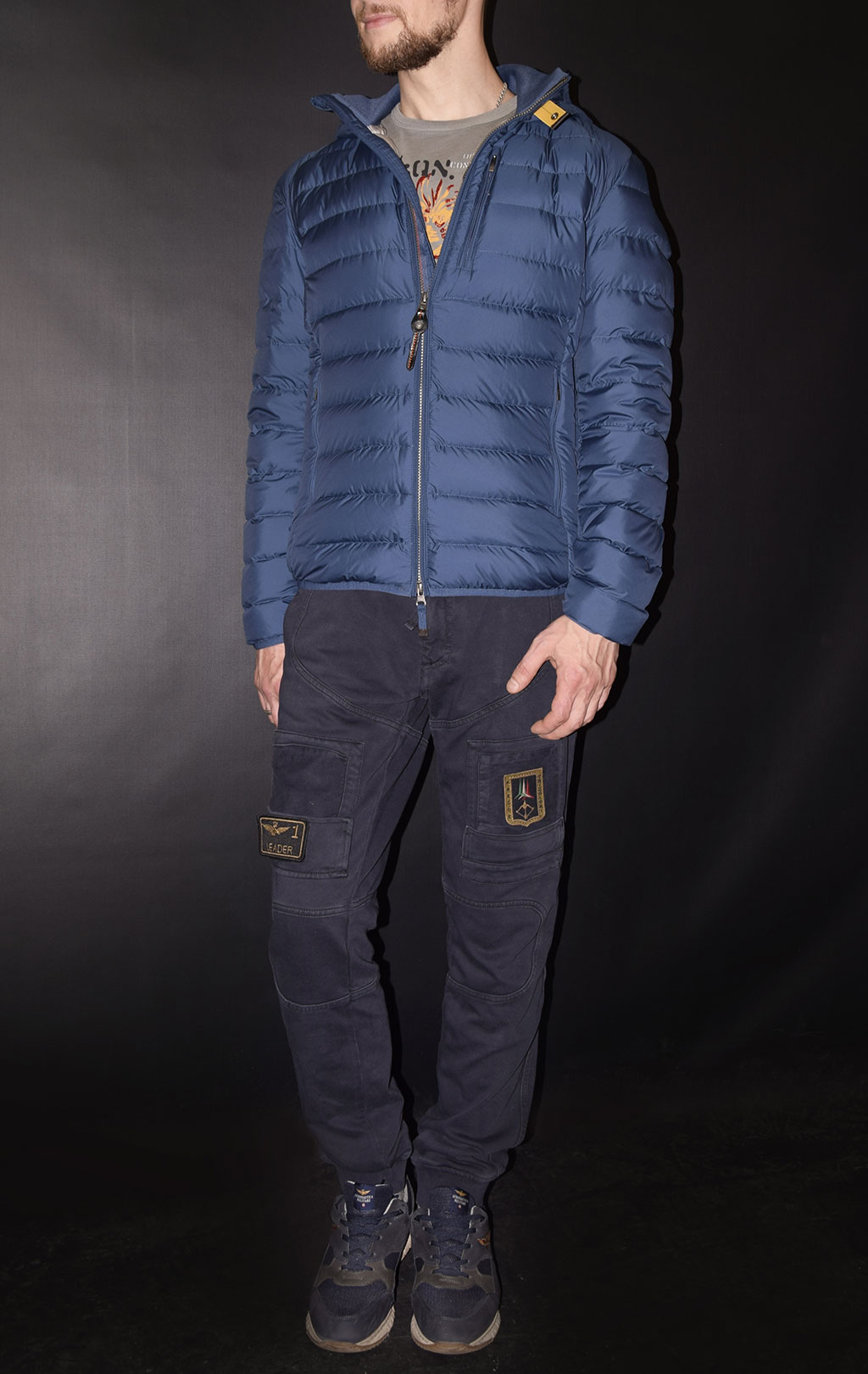 Куртка-пуховик лёгкая PARAJUMPERS LAST MINUTE dark indigo 