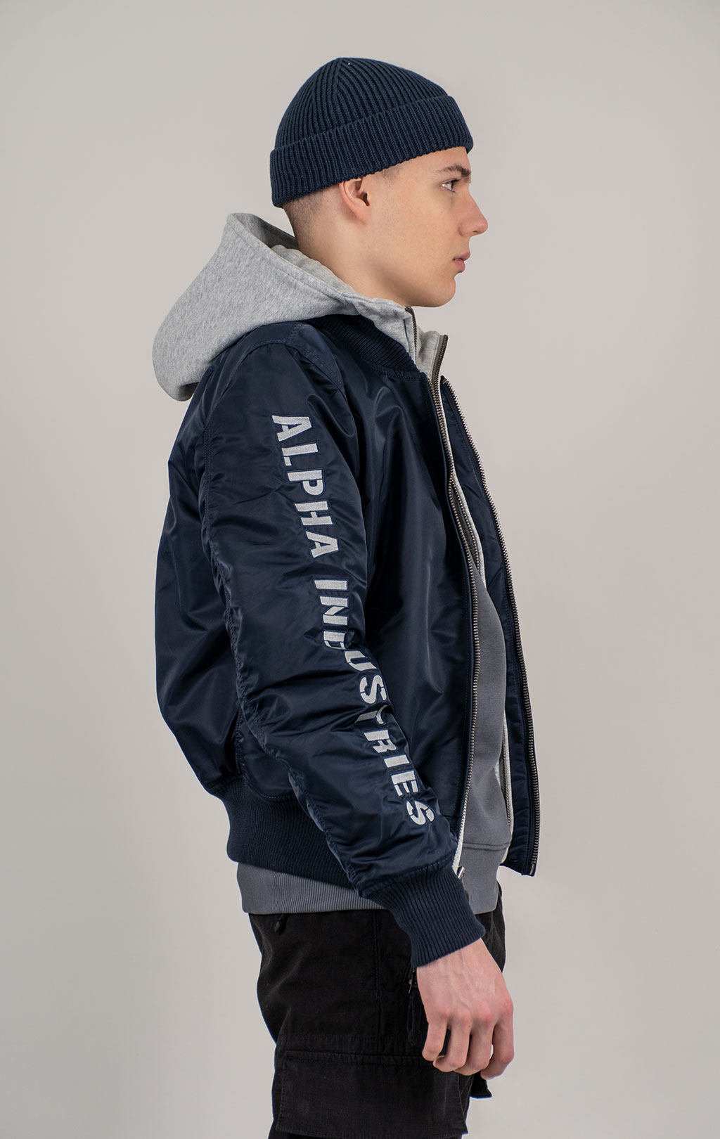 Куртка-бомбер лётная ALPHA INDUSTRIES D-Tec SE MA-1 ultra navy 