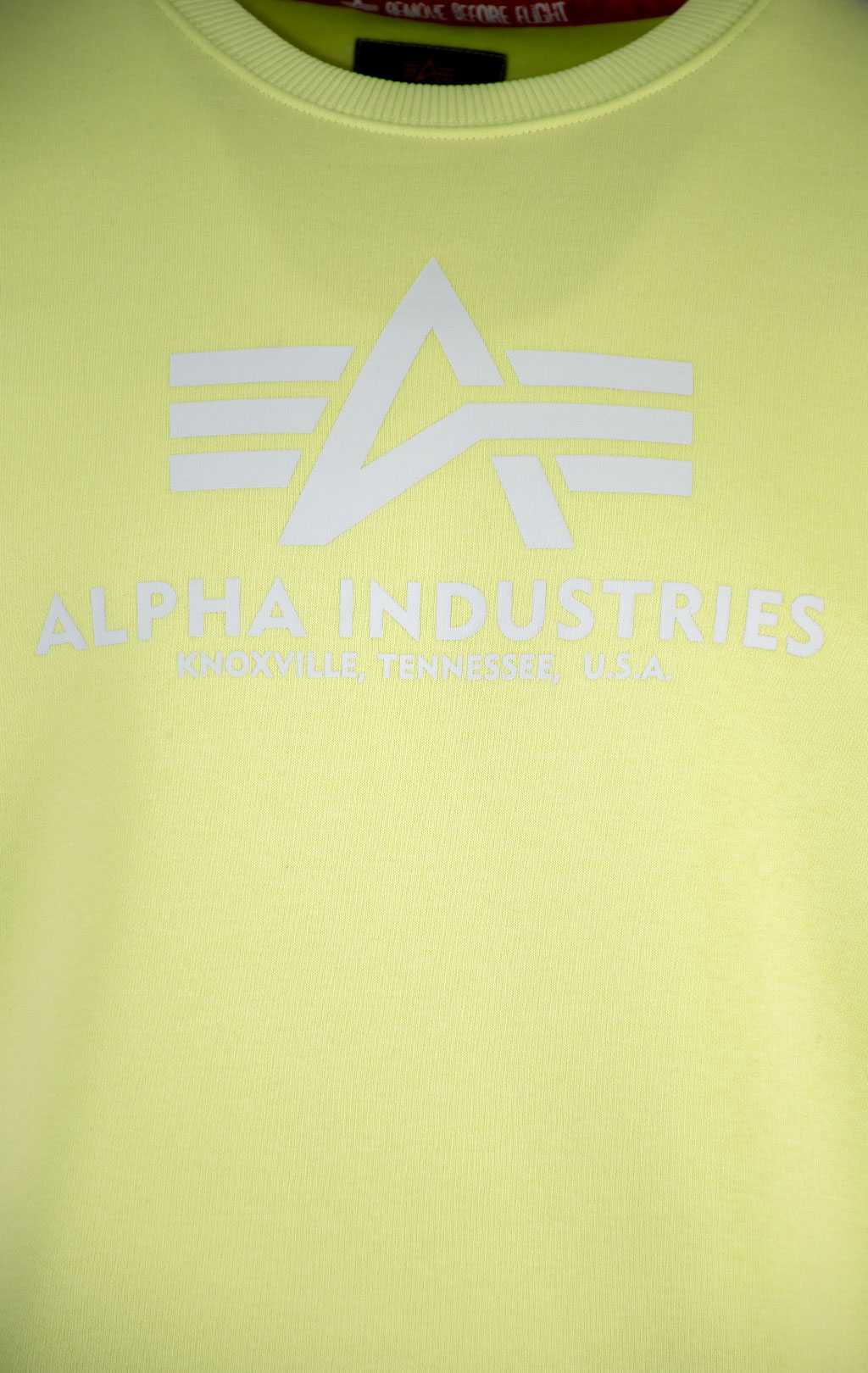 Свитшот ALPHA INDUSTRIES BASIC SWEATER arctic lime 