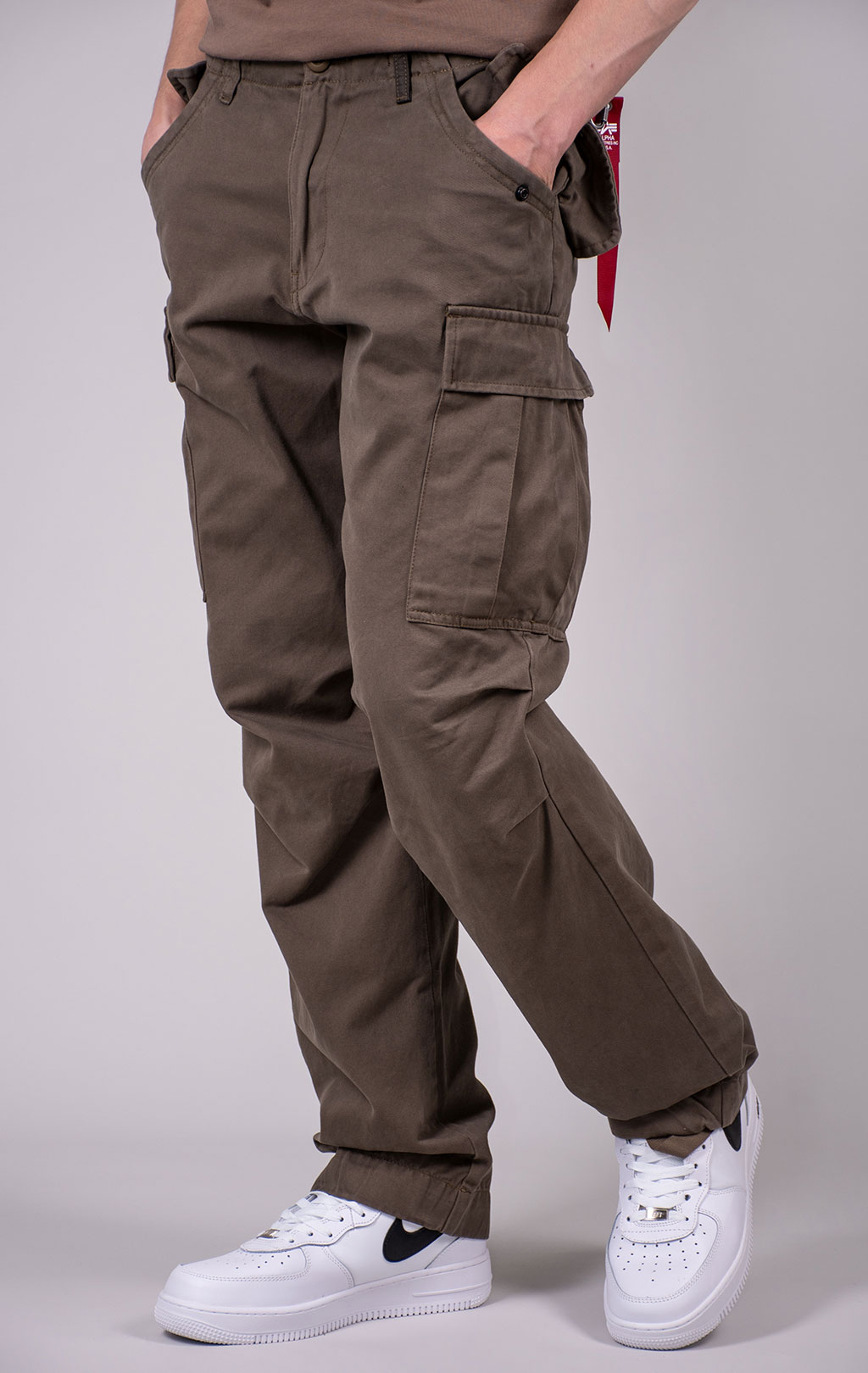 Брюки-карго парашюты ALPHA INDUSTRIES M-65 PANT плотные FW 24/25 coyote brown 