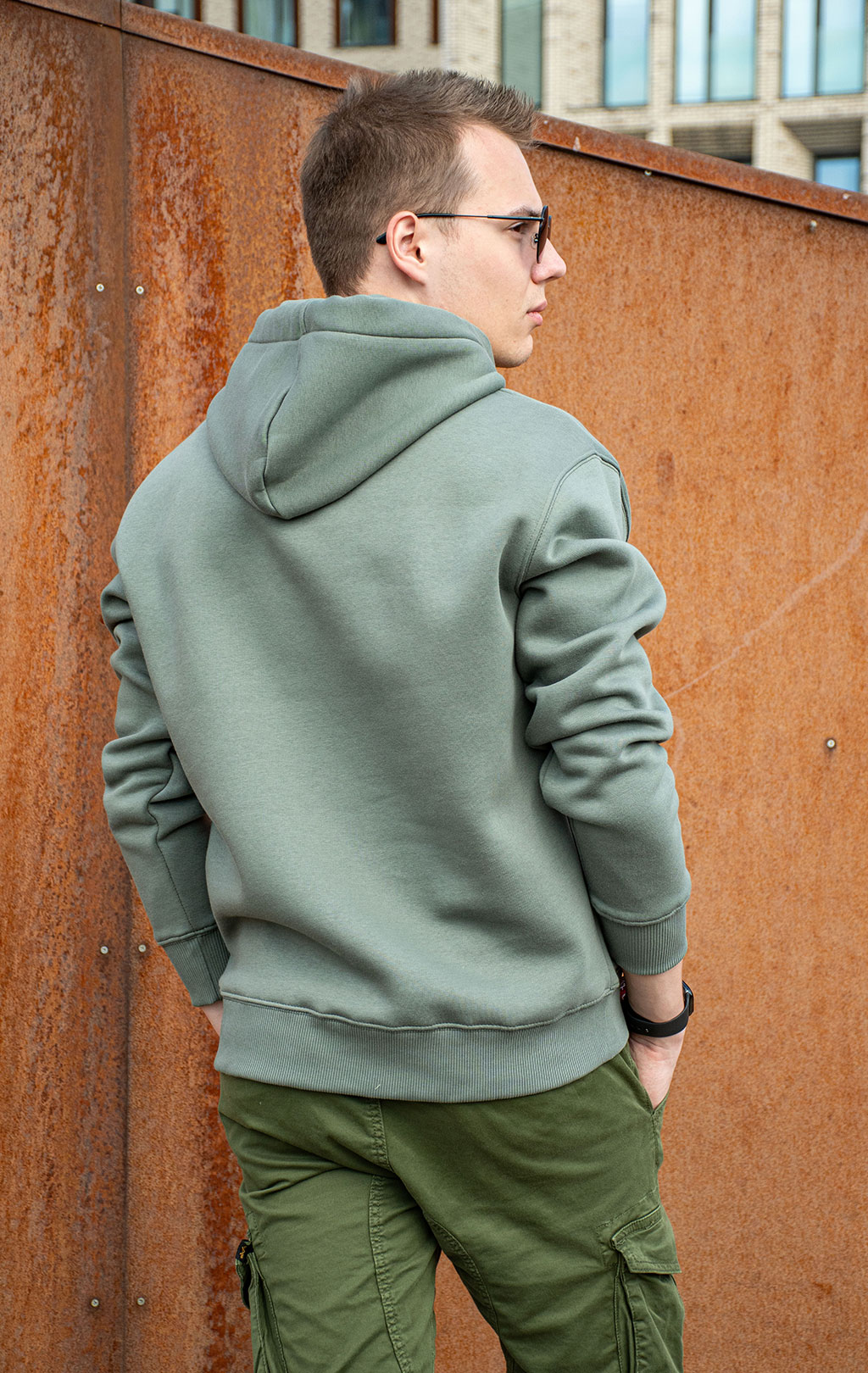 Толстовка ALPHA INDUSTRIES BASIC HOODY vintage green 