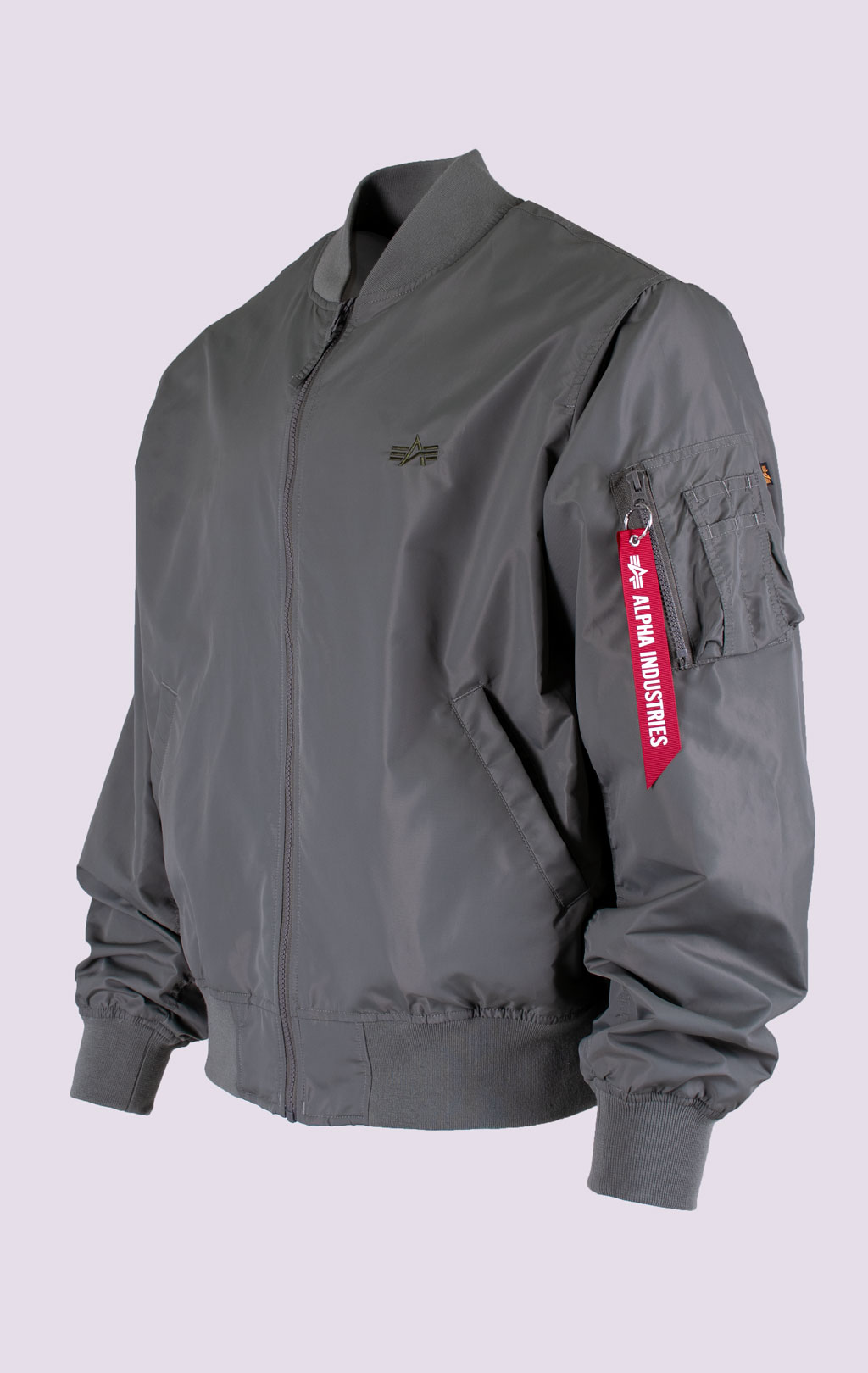 Бомбер-ветровка ALPHA INDUSTRIES L-2B LOGO HUNTER RELAXED FLIGHT JACKET SS 26 field gray 